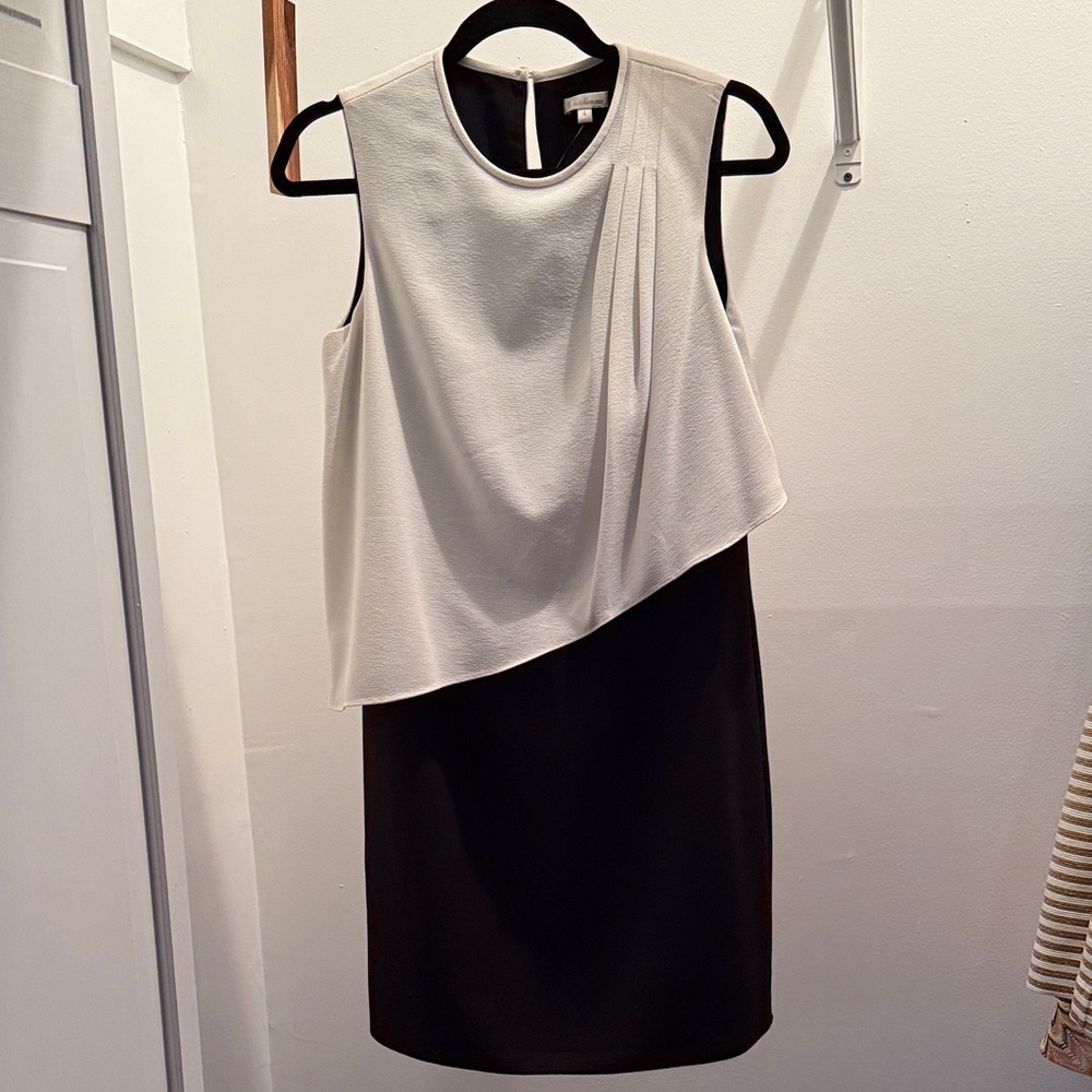 Shoshanna Elegant Black and White Sleeveless Dress